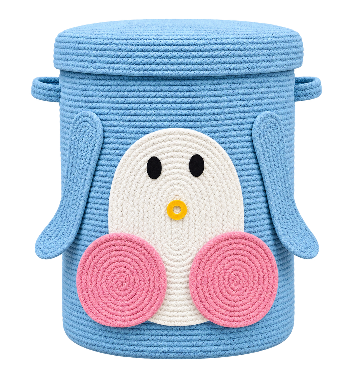 Handmade Penguin Kids Laundry Basket | Cute & Stylish Clothes Storage Basket for Kids Room |14 x 16 Inches