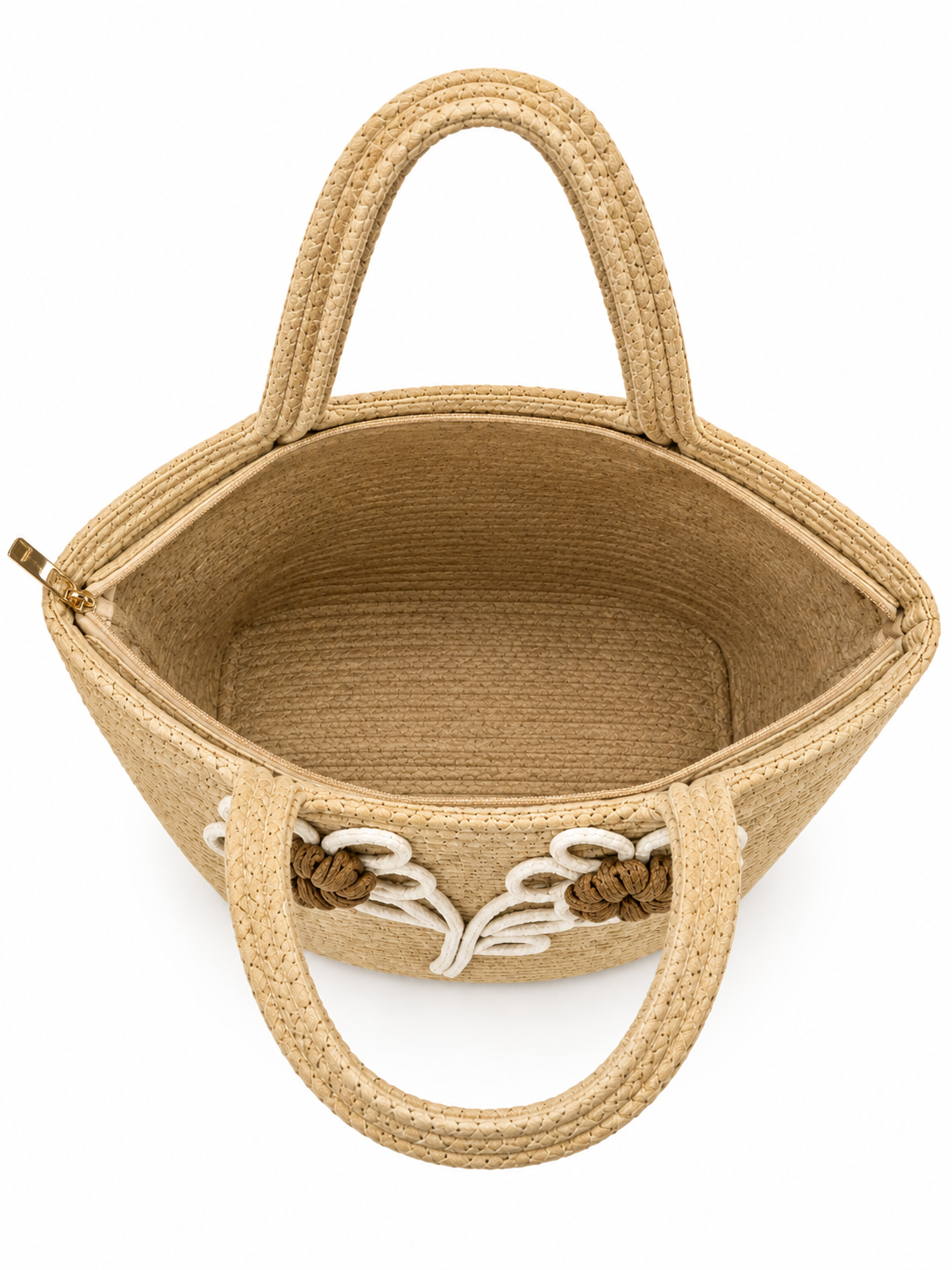 Daisy Flower Beige Handmade Jute Handbag – 16 × 11 Inch