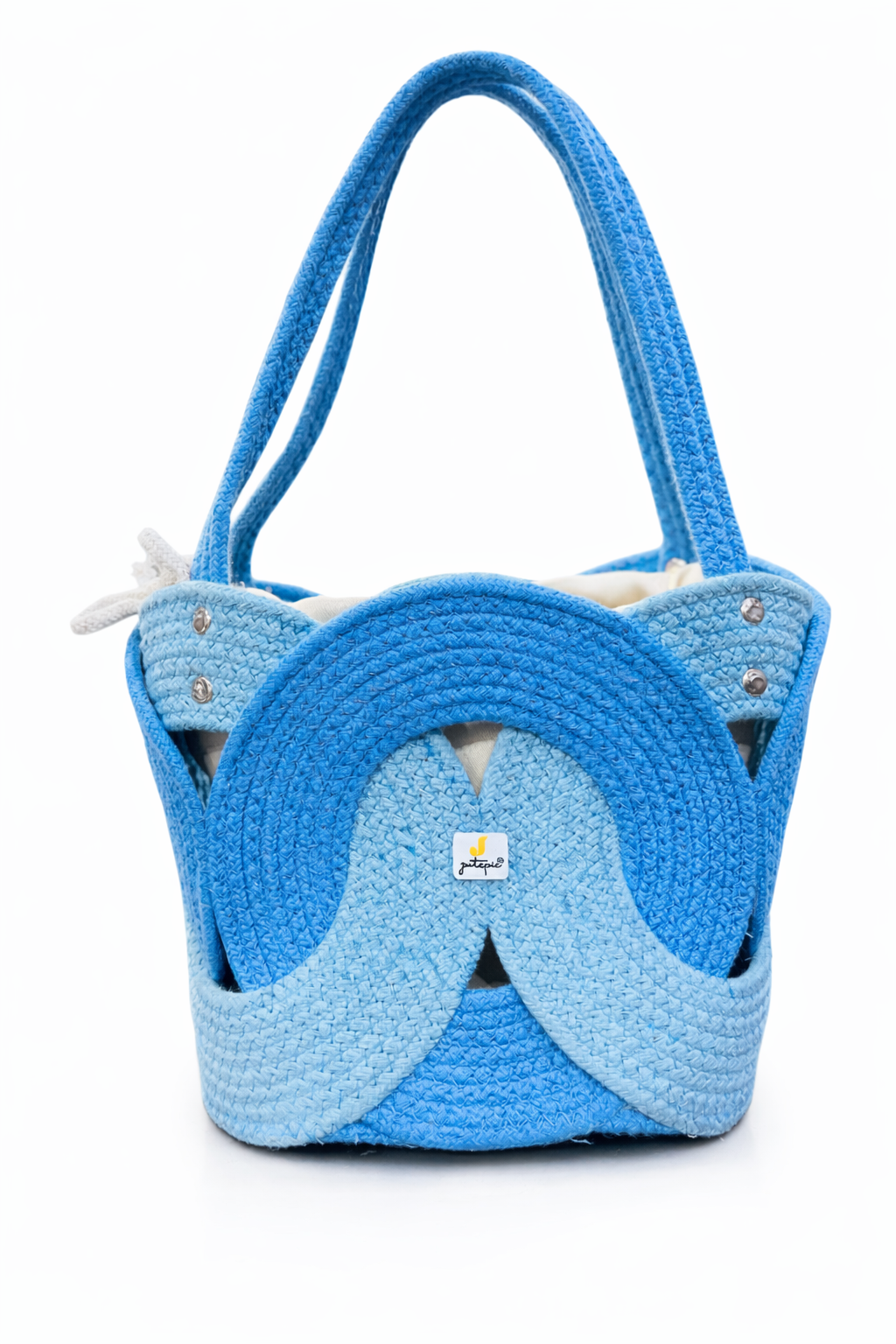 Handmade Braided Cotton Tote Bag with Butterfly Design | Stylish & Reusable Shoulder Carry Bag | Available in 7 Colours-11x16 inch