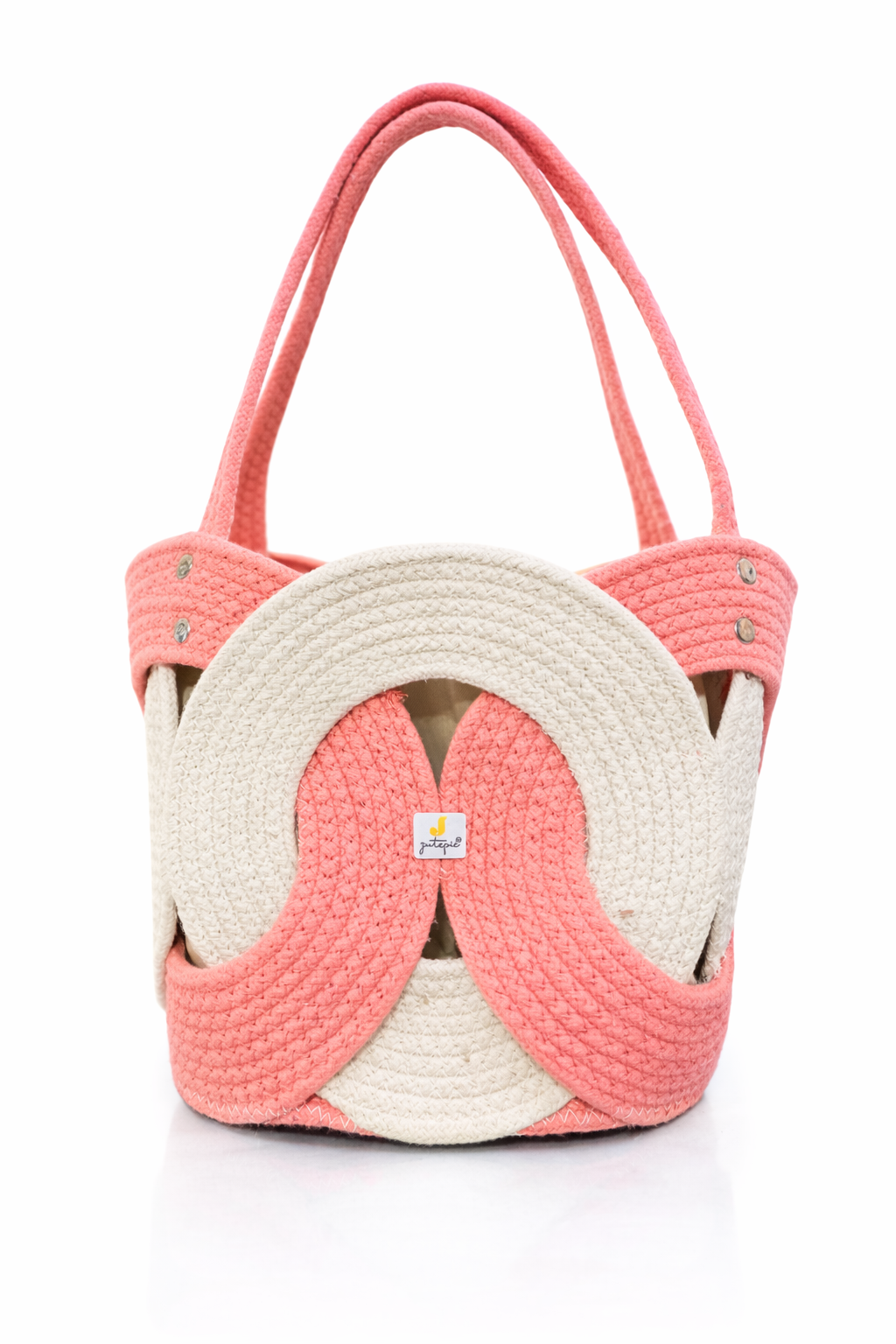 Handmade Braided Cotton Tote Bag with Butterfly Design | Stylish & Reusable Shoulder Carry Bag | Available in 7 Colours-11x16 inch