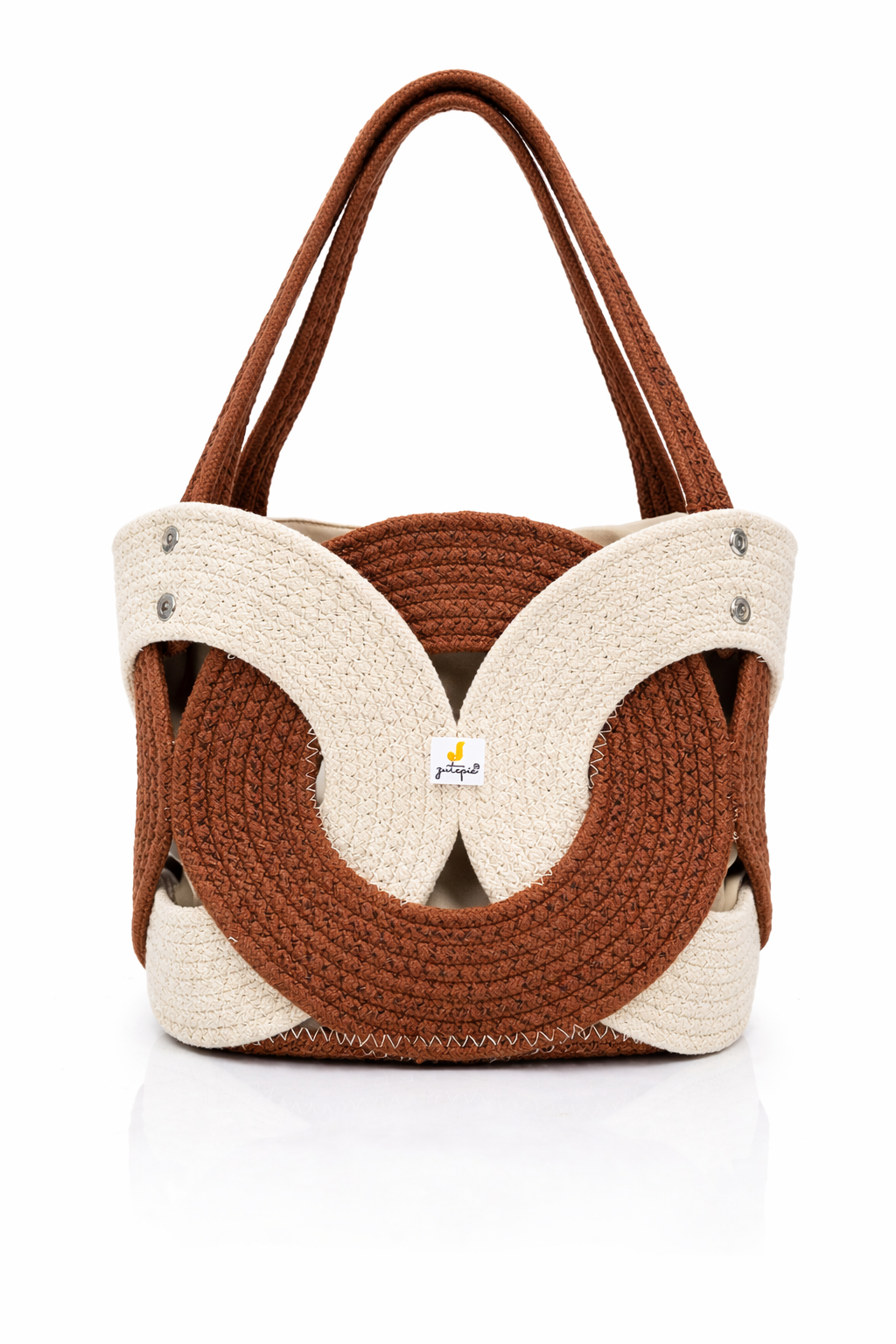 Handmade Braided Cotton Tote Bag with Butterfly Design | Stylish & Reusable Shoulder Carry Bag | Available in 7 Colours-11x16 inch