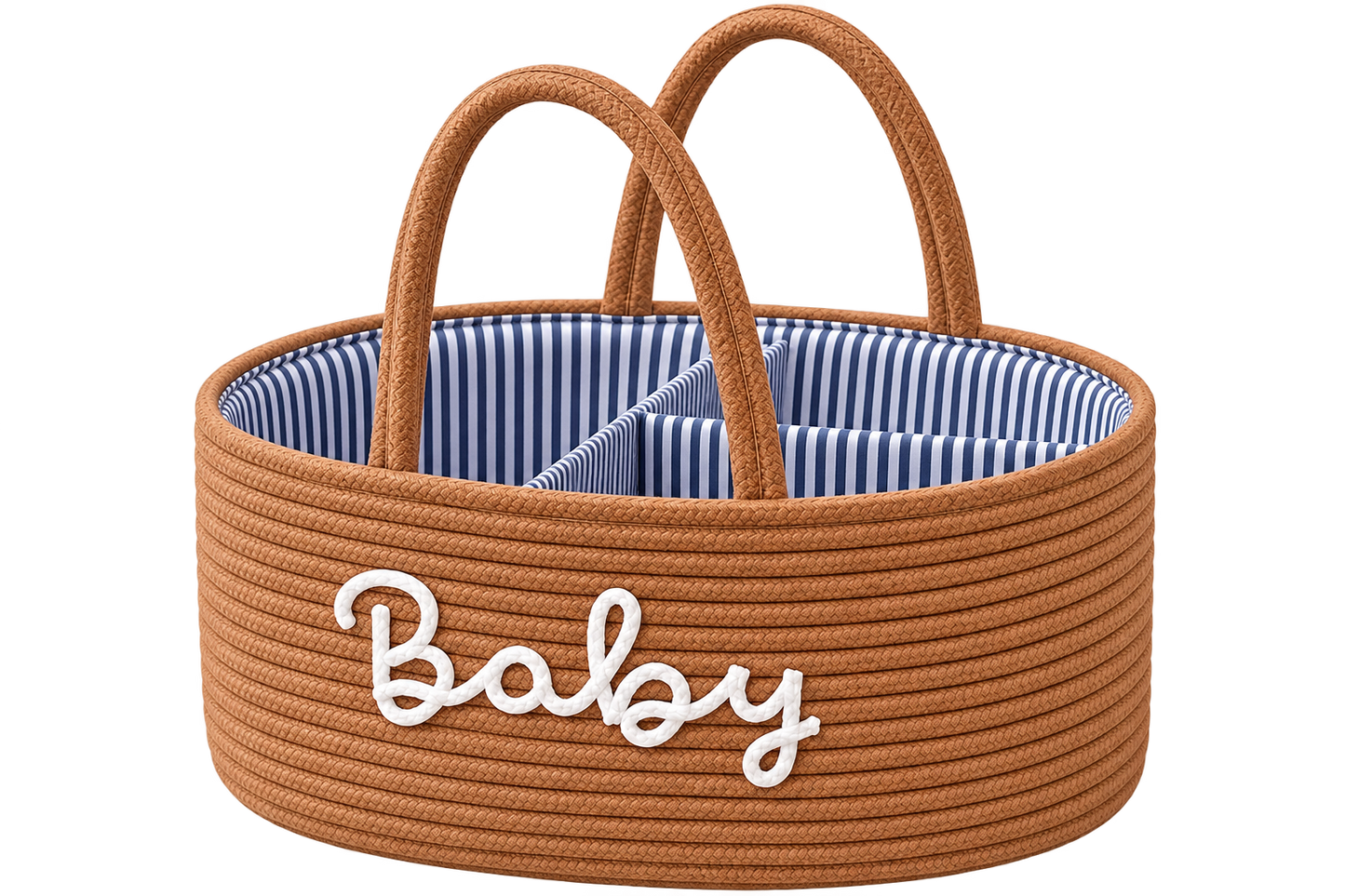 Baby Storage Basket with Handles – Stylish Nursery Organizer
