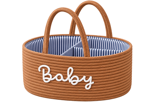 Baby Storage Basket with Handles – Stylish Nursery Organizer
