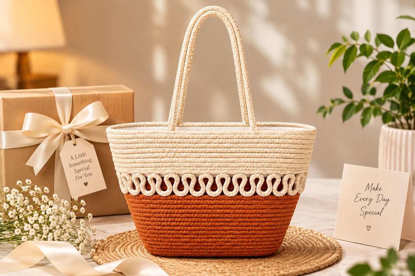 Handcrafted Woven Tote Bag | Stylish Jute Rope Shoulder Bag