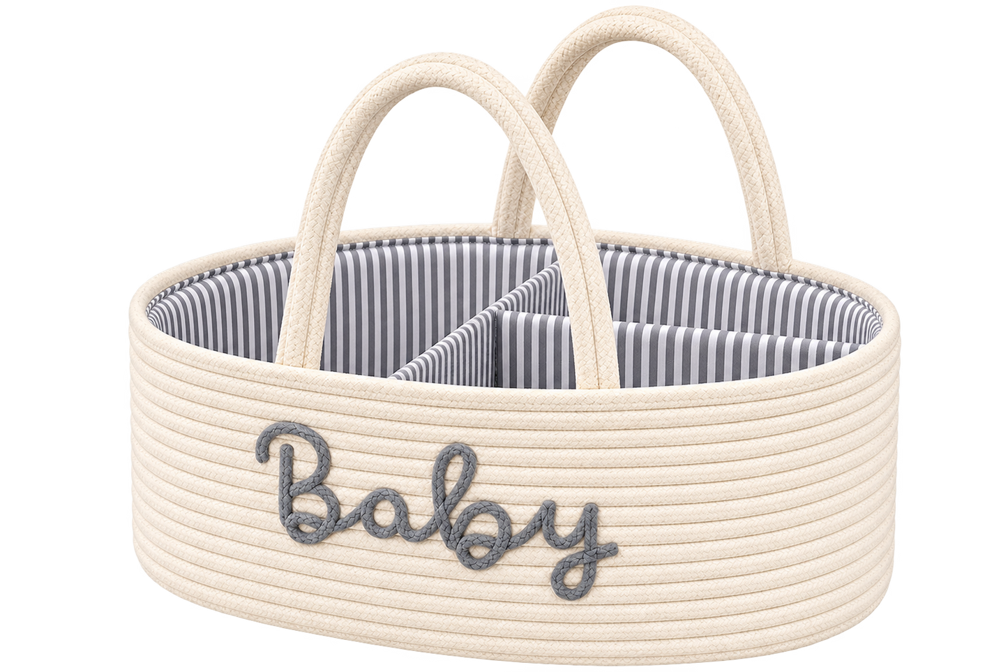 Baby Storage Basket with Handles – Stylish Nursery Organizer