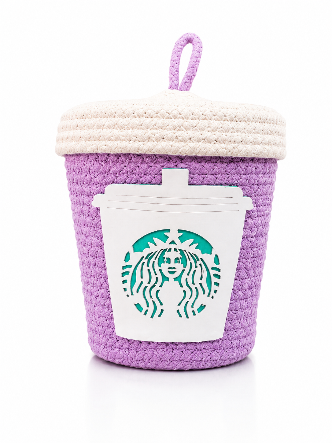 Set of 3 Woven Storage Baskets with Lids – Decorative Cup Design