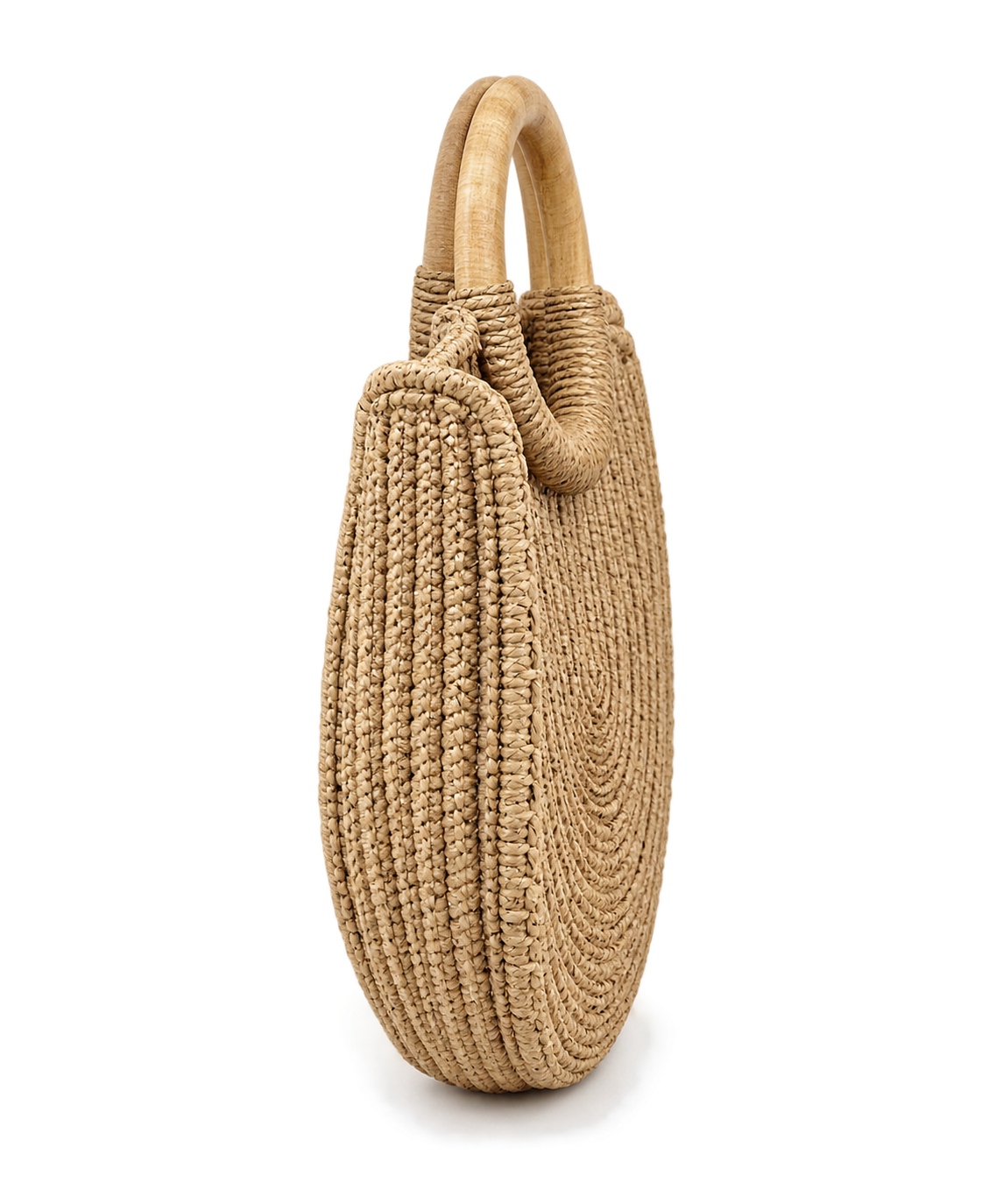 Natural Jute Round Handle Handcrafted Tote Bag