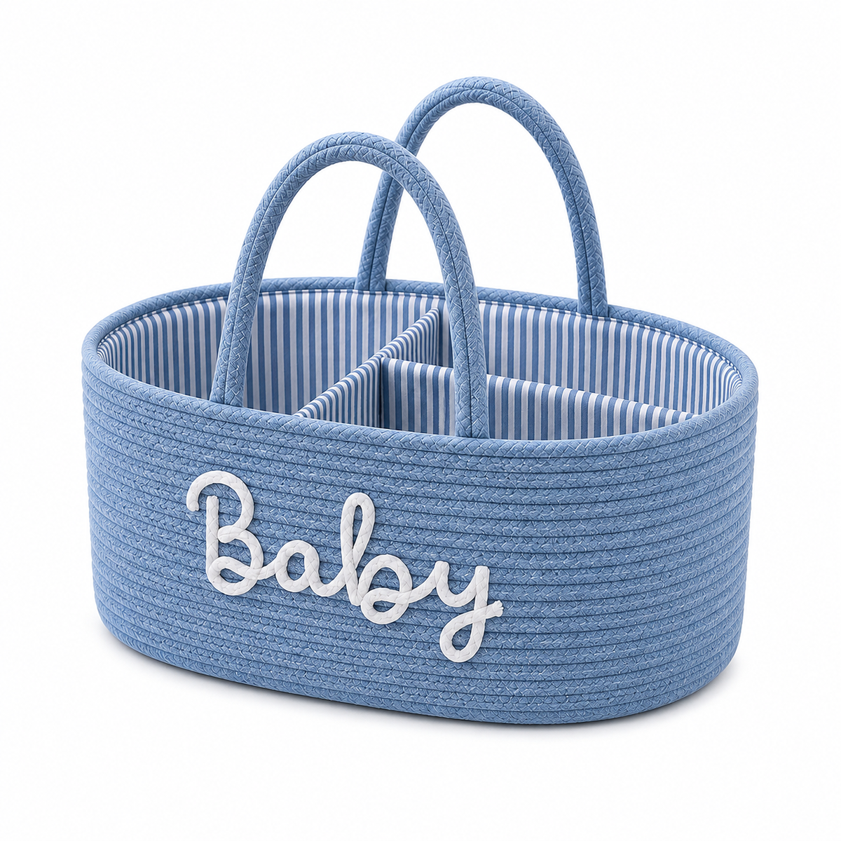 Baby Storage Basket with Handles – Stylish Nursery Organizer-12x8x8 inch