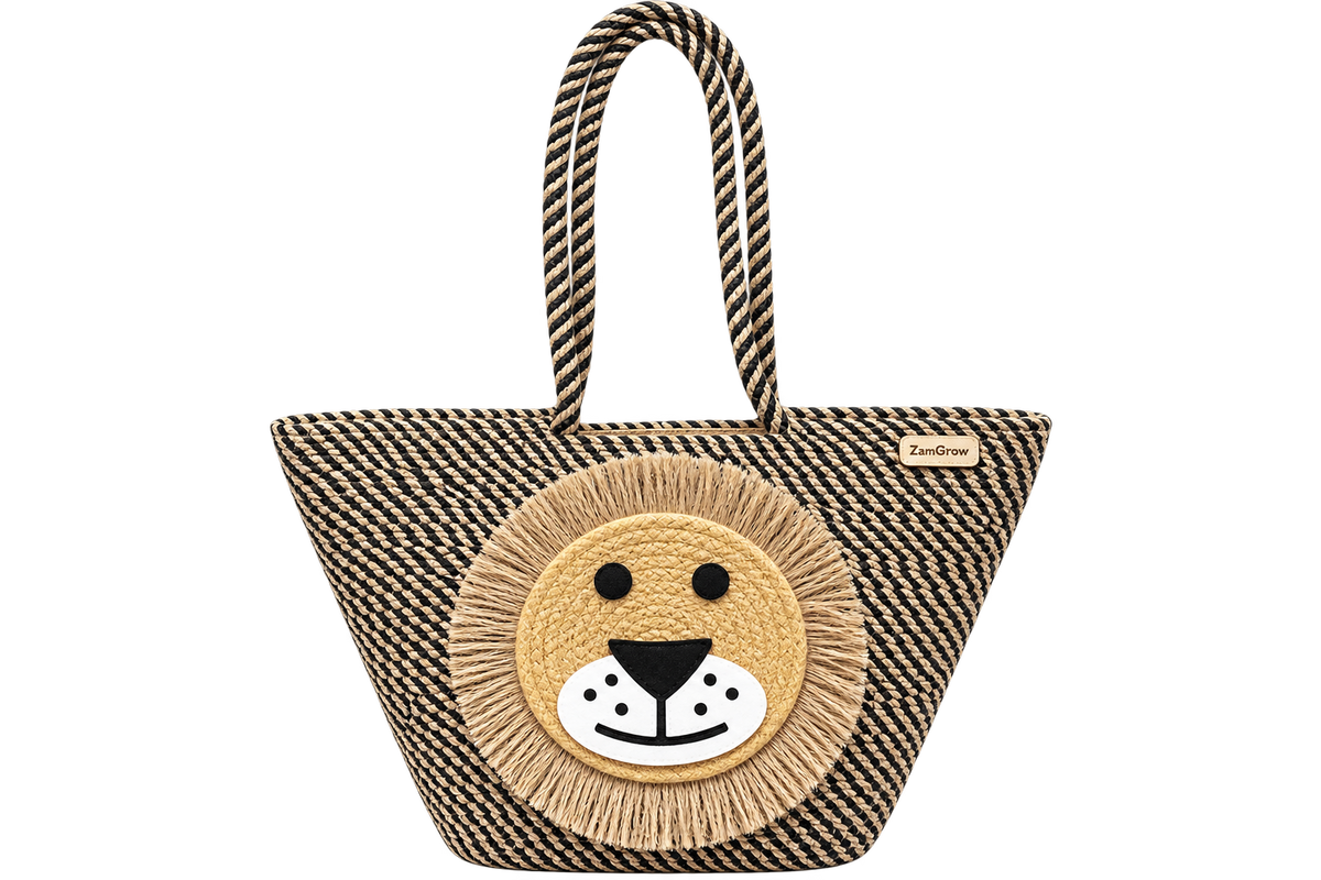 Cute Penguin Jute Tote Bag for Kids & Women – Handmade Rope Shopping Bag