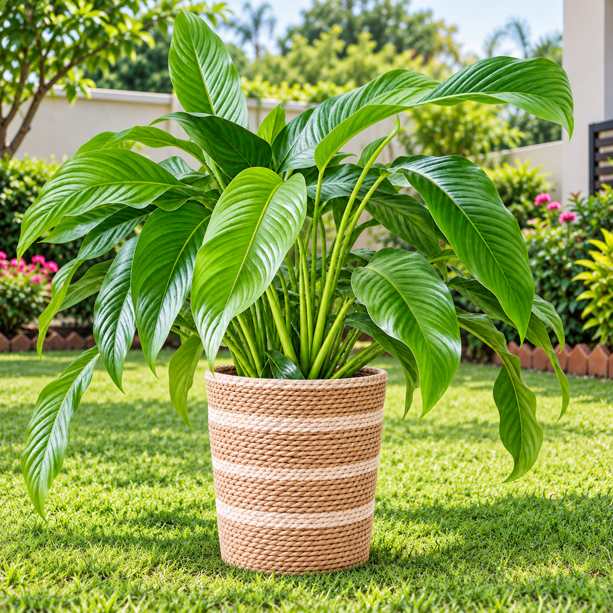 Handmade Braided Rope Planter Basket | Natural Woven Plant Pot Cover for Indoor Plants, Home Décor & Office Styling-9x9 inch
