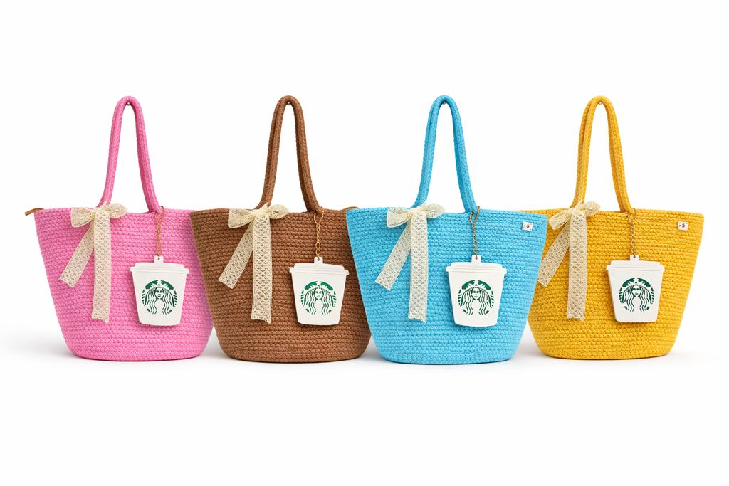 Jutepie Handwoven Crochet Tote Bag – Premium Shoulder Handbag (5 Colours)