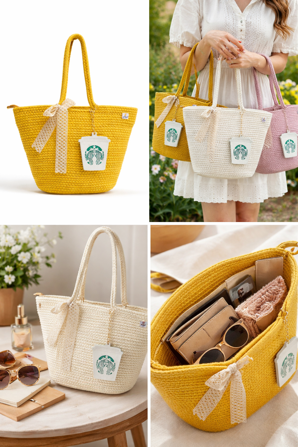 Jutepie Handwoven Crochet Tote Bag – Premium Shoulder Handbag (5 Colours)