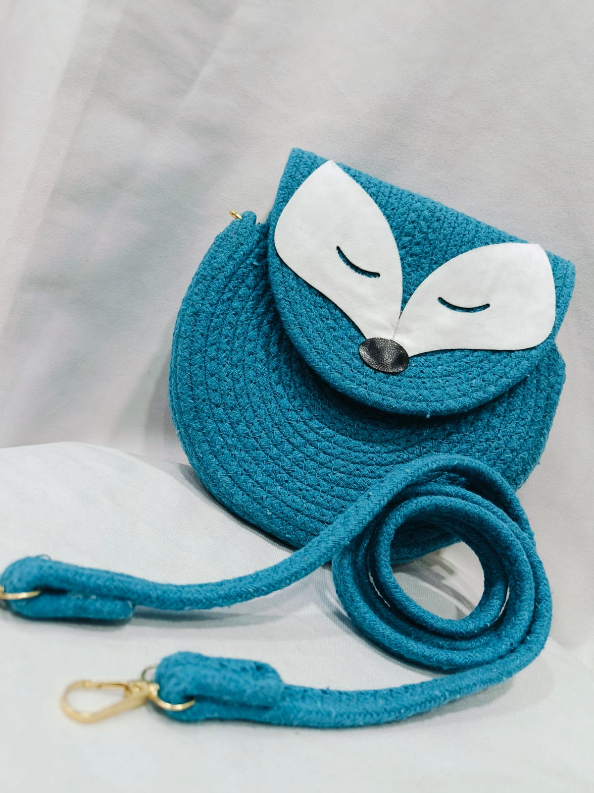 Chic and Sustainable: JutePie's Cotton Rope Sling Animal  Faces (Copy)