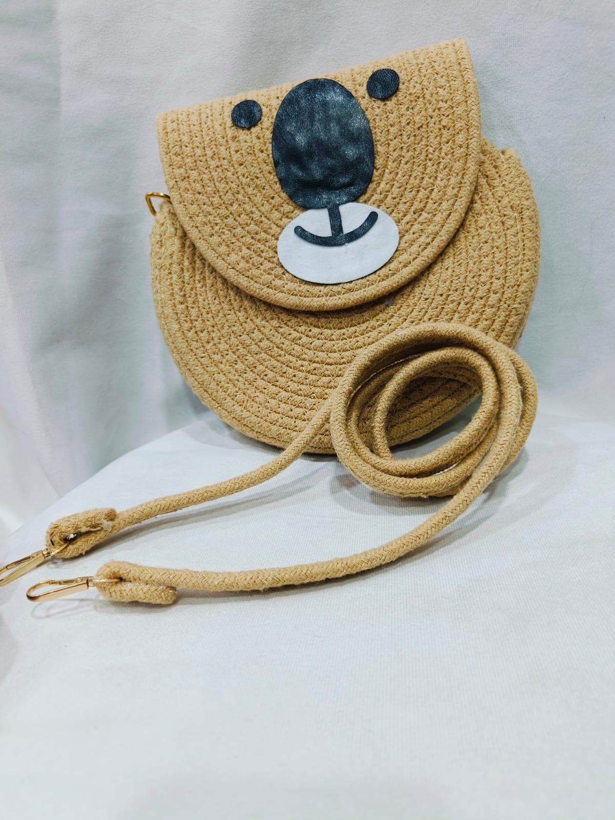 Chic and Sustainable: JutePie's Cotton Rope Sling Animal  Faces (Copy)