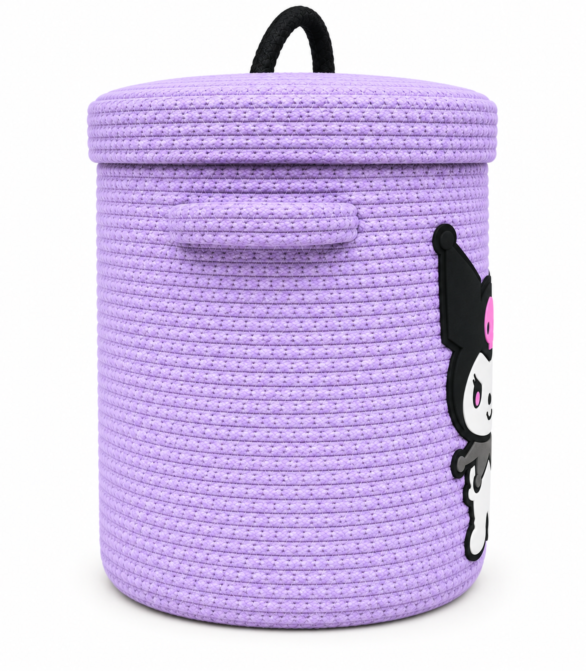 Handmade Bat Kids Laundry Basket with Lid | Cute Character Storage Basket for Kids Room | 14 x 16 Inches