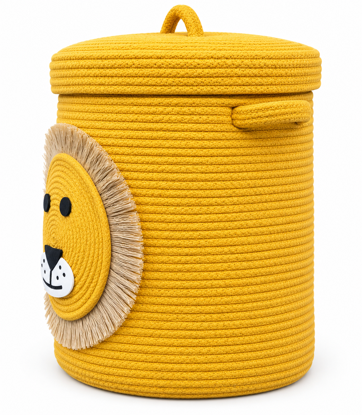 Handmade Lion Kids Laundry Basket | Cute Storage Basket for Kids Room | Multipurpose Clothes & Toy Organizer | 14 x 16 Inches