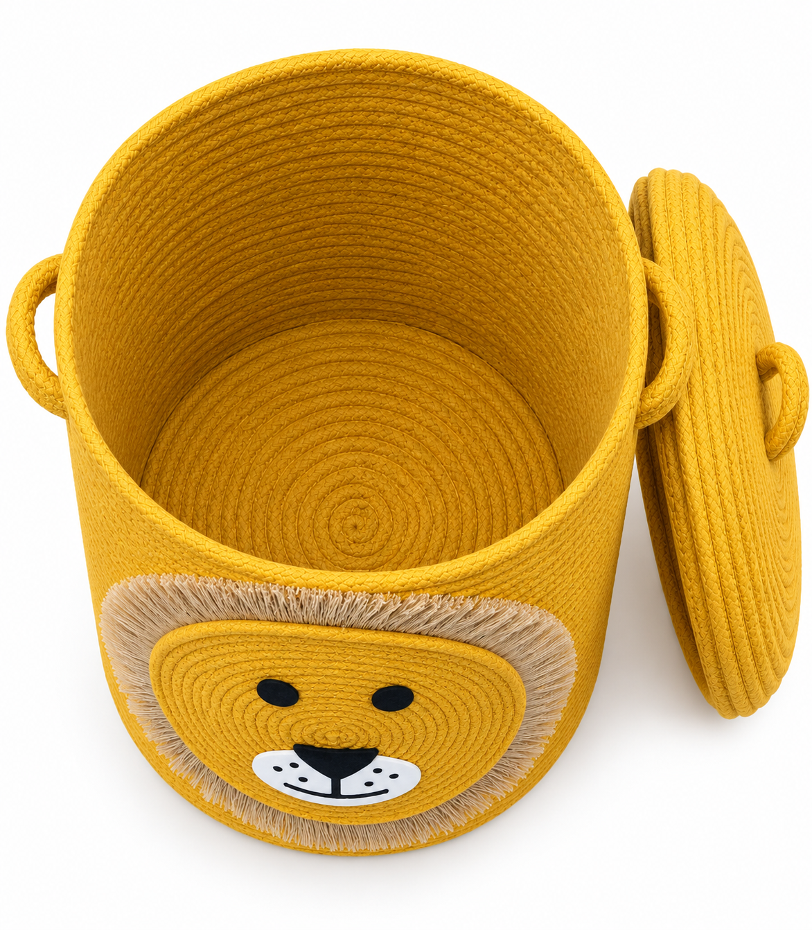 Handmade Lion Kids Laundry Basket | Cute Storage Basket for Kids Room | Multipurpose Clothes & Toy Organizer | 14 x 16 Inches