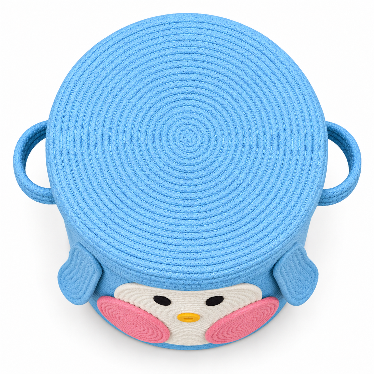 Handmade Penguin Kids Laundry Basket | Cute & Stylish Clothes Storage Basket for Kids Room |14 x 16 Inches